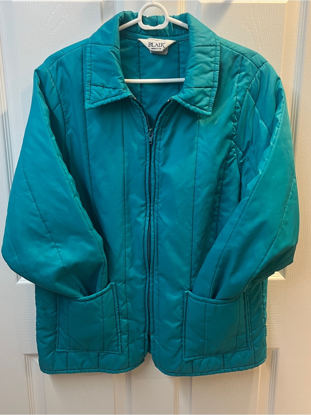 Blair Teal Quilted Kids Puffer Jacket - Zip Front